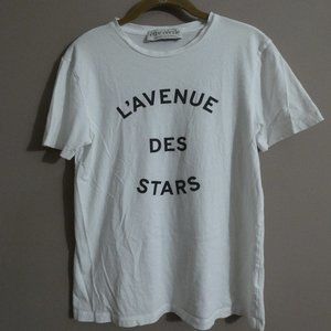 Etre Cecile Women's S L'Avenue Des Stars T-Shirt White 100% Cotton Graphic Tee